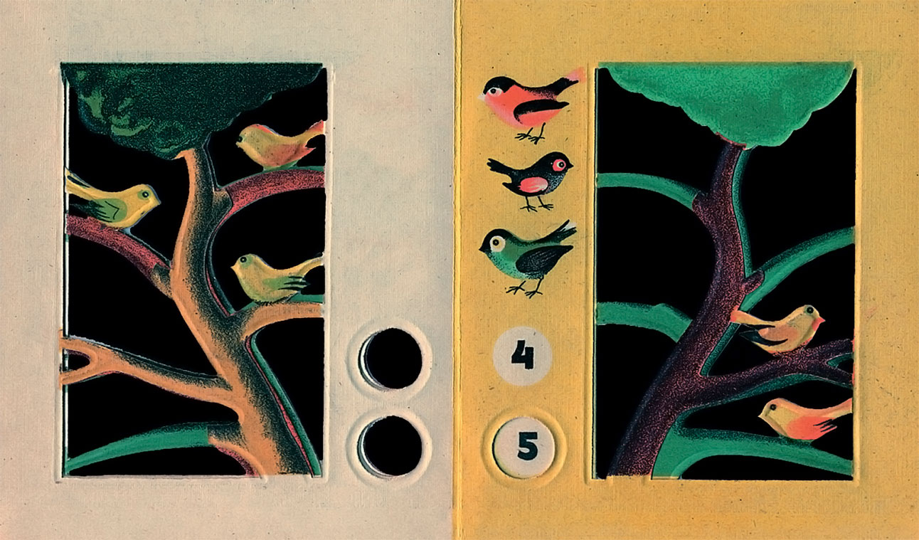 Книжка-игрушка «Считалочка» (Л., 1938) со стихотворением Д. Хармса. Оформление Л. Юдина.